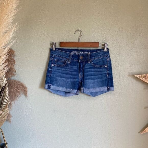 American Eagle Outfitters stretch denim shorts 00 - Picture 1 of 7